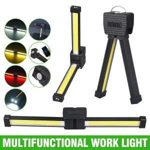 Hder Hood Light Rechargeable LED Work Lights 5 Modes Foldable Flashlight with Magnetic Hanging HookType-C USB Charging for Car