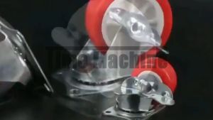 Heavy-Duty Caster Wheel Red Pvc Fixed Rotating And Lockable Options No Noise Universal Foot Wheel