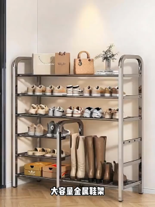 Stainless Steel Shoe Rack Simple Shoe Rack Shelf Multilayer Shelf Shoe Cabinet Rack