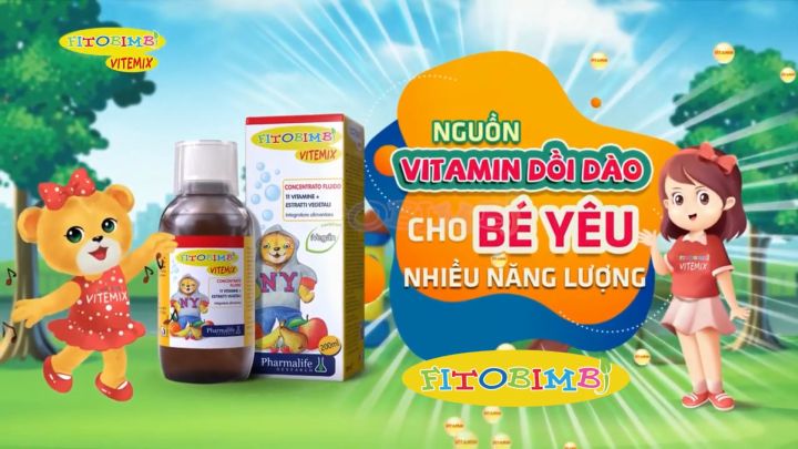 Fitobimbi Vitemix - Siro bổ sung vitamin từ thực vật, tăng cường sức đề kháng cho bé, giảm ốm vặt, bệnh, cảm ở trẻ em
