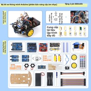 TOUGLESY | Bộ Khung Xe Thông Minh Có Thể Lập Trình Theo Dõi & Phát Nhạc