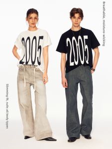 MADWITCH | American Retro Couple Style Year Print T-Shirt