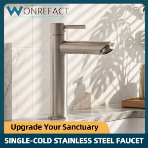 Premium SUS304 Splash Proof Rust Resistant Leak Proof Basin Faucet Water Tap for Bathroom Sink