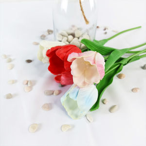 Bunga Tulip Tangkai Tanaman Artificial Dekorasi Flower Latex Hiasan Ruang Tamu Cantik COD PBP185