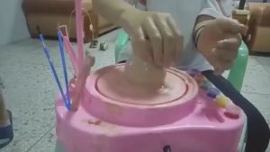 Kids DIY Ceramic Pottery Machine Mini Handmade Craft Potty and Toys