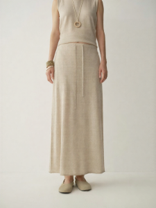 INSIS FEMME | Simplified Cultural Merino Linen Skirt