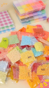 DIY Pixel Fuse Beads 96 Colors 50000 Pcs Perler Bead Set with Mini Iron Pegboard Iron Paper & Keychain Parts