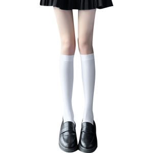 Womens High-Tube Thin Pressure Leggings Summer Sports Socks Childrens Knee-Pads Long Tube Silk Stockings Mid-Calf Socks