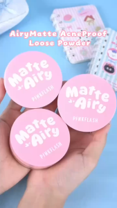 PINKFLASH AiryMatte Loose Powder – 16H Oil Control Micro Powder Ultra Pore-Blurring Flashback-Proof
