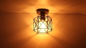 โคมไฟแขวนสไตล์อินดัสเทรียล LED ปรับแสงได้ E27 สำหรับห้องนั่งเล่น ห้องนอน บาร์ คาเฟ่ ไฟตกแต่ง