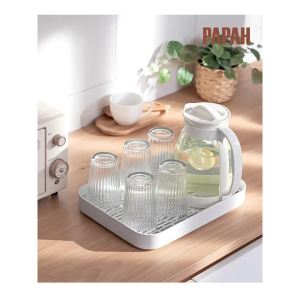 Khay decor khay nhựa đựng đồ ăn trà bánh hình chữ nhật LAZYL