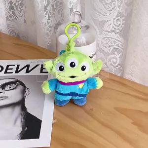 Disney | Green Big Mouth Plush Dolls Kawaii Monster Backpack Pendant Cartoon & Cute Doll Keyring Childrens Stuffed Toys Birthday Present