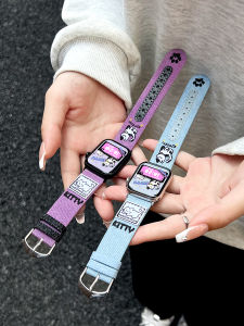 [Cute Embroider Cat] Suitable for Redmi Watt4 Watch Band Fall and Winter Leather New Arrival Redmiwatch3 Wristband Creative Xiaomi Watch Redmi Four Or Three Generations Wristband Genuine Leather Strap for Girls