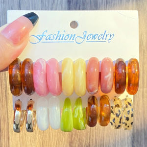 Bohemian Acrylic Thick C-shaped Hoop Earrings: A Fashion Must-Have