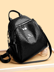 Genuine Goods Genuine Leather Casual Large-Capacity Backpack 2024 New Arrival Dual-Use Backpack Portable All-Match Soft Leather Travel Bag