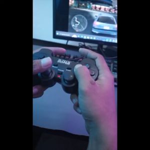 Gamepad Stik PC Laptop PS 3 Double Getar Hitam