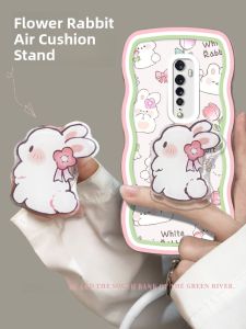 Transparent Wave Edge OPPO Reno2 Phone Case Female Style Cute Rabbit Silicone Material Shockproof Full Cover Creative Design