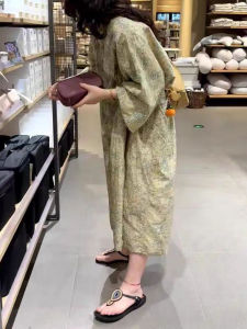 French Style Long Sleeve Floral Print Dress Elegant Ladylike A-Line Silhouette for Young Women Summer Trend Casual Wear