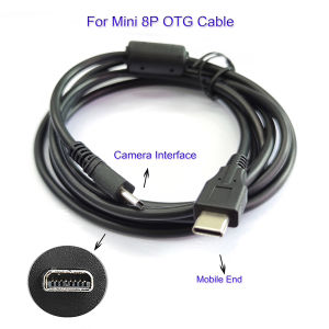 USB 8-Pin to USB-C OTG Cable 1.5M High-Speed Data Transfer for Sony/Nikon/Fujifilm Cameras & Android Phones