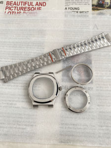 41mm Blue Sapphire Glass Watch Case Compatible with NH38/NH70 Movement for Watch Repair And Modification Butterfly Double Buckle Resin Strap Interface