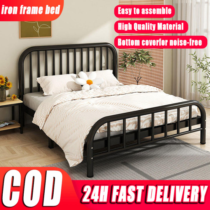 High Quality Bed Frame Single /Double King Bed Classic Metal Bed Frame ...