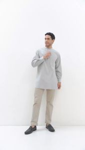 Baju Koko Kurta Pria Salman - Toraformen Lengan Panjang Premium Katun