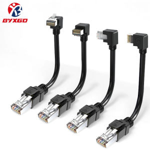 Industrial Grade 90° Connector Ethernet Cable Cat6a Flexible Network Cable RJ45 STP Shielded Cable For POE/PLC/Siemens/Profinet