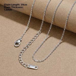 ZHENGZHAO | Plain 925 Sterling Silver Necklace Chain Fine Replacement