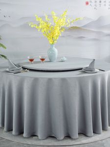 Minimalist Modern Hotel Dining Tablecloth Chuangmei Home Brand Pure Color Cloth Material for Round Tables Ideal for Banquets and Restaurants