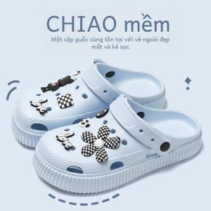 รองเท้าแตะ EVA สำหรับผู้หญิงในช่วงฤดูร้อนปี 2025 สไตล์หวาน รองเท้าแตะแบบสวมหัว กันลื่น รองเท้าแตะแบบสวมสบายๆ สำหรับใส่ไปชายหาด