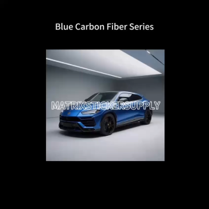 PREMIUM 6D CARBON FIBER BLUE KERETA STICKER (152CM-Custom)Pelekat Stickers Car Sticker Kilat Wrapping Vinyl Wrap Film