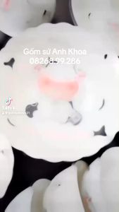 Bộ Bát Đĩa Gốm Sứ Decor Bát Ăn Cơm Bát Ăn Chè Chén Dĩa Dễ Thương Bộ Bò Sữa Cute dễ thương xinh yêu