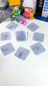 Gantungan Hook Transparan Cantolan Hanger Tempel Tembok Kuat Dinding Baju Serbaguna | Source Project