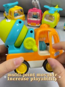 GOODWAY Baby Vehicle Toy with Lights and Music Truck Helicopter Push Toys Kids Boys Girl 1-3 Years Early Education Toys Gift