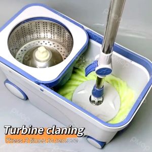PMOP Mop with Separable Spinner and bucket heavy duty Hydraulic Mop handle and Sliding wheels Tornado mop wet and dry