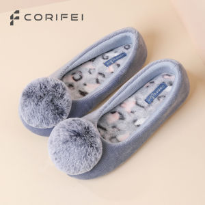 รองเท้าแตะผู้หญิง Corifei ฤดูใบไม้ผลิและฤดูใบไม้ร่วง รองเท้าแตะบ้านแบบมีส้นสำหรับผู้หญิง รองเท้าแตะฤดูร้อน รองเท้าแตะบ้านกันลื่น รองเท้าแตะบ้านสำหรับผู้หญิง