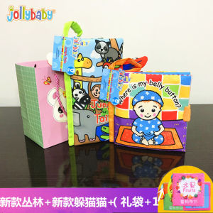 Jollybaby Baby Cloth Book Early Education Toys for Infants Tear Resistant Chewable Sound Paper Gift for Childrens Day Boys Girls