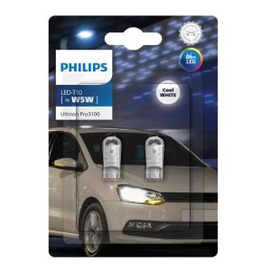 Philips | Philips Ultinon Pro3100 T10 LED W5W 6500K Đèn Báo Rẽ Nội Thất Ô Tô Màu Trắng 11961CU31B2 Cặp Đơn
