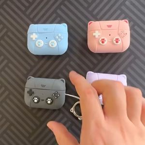 3DFor Airpods Pro 2nd/1st Generation Case Game Player Design with Keychain Silicone Protective Cover For Airpods Pro 2 Case