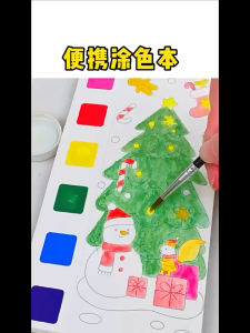 [SG Stock] Kids Water Paint Book with paint brush/water paint coloring book/Doodling Book for Kid DIY Craft