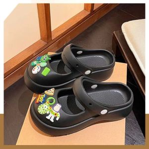 PiShops น้องใหม่ รองเท้าหัวโต รองเท้าแตะหัวโต พื้นนูม หนา สบายเท้า ไม่กัดเท้า แบบหนา เข้ากับทุกการแต่งกาย แฟชั่นฤดูร้อน สำหรับผู้หญิง และสาวๆ