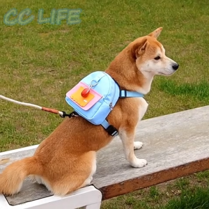 New Style Pet Backpack Outdoor Travel Dog Cat Cute School Small Bag Supplies Can be connected to a traction rope Dog Backpack for Small Dogs to Wear