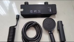 KRAN BATHUB PIANO PANAS DINGIN KOMPLIT / HAND SHOWER PIANO BLACK