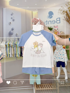 Bộ cộc tay cài chéo in hình Benty in Flight BT002 BENTY chất cao cấp đồ bộ trẻ em an toàn cho da bé