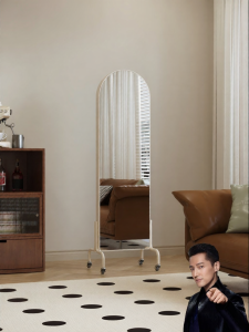 Movable Rotatable Storage Display Full Length Mirror