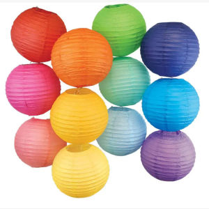1pc 25cm Wedding Party Decor Round Chinese Paper Lantern Hanging Ornaments Lantern Xmas Birthday Party Decorations Baby Shower