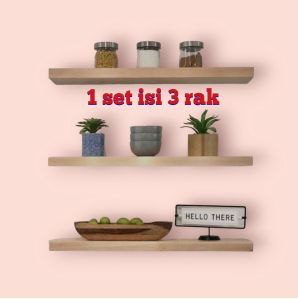 rak ambalan 30 cm 1 set isi 3 rak