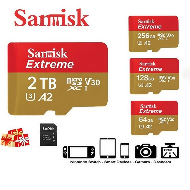 SanDisk Extreme Micro SD 128GB I 256GB I 512GB I 1TB | 2TB MicroSD HC ...