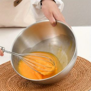 Multi Functional Stainless Steel Vegetable Bowl Egg Mixing Bowl Drain Basket Soup Basin Kitchen Cooking And Storage Tool