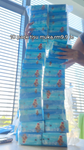 【10 Packs】Carina x Capybara Facial Tissue Paper Tisu 3 Ply 80 Pulls x 10 Packs / 20 Packs / 30 Packs 100% Virgin Wood Pulp for Home Office Car Travel